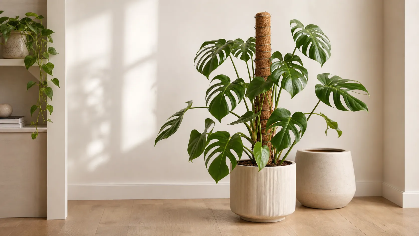 Illustration for the Shape a Monstera Beautifully: Support, Pruning, and Repotting care guide