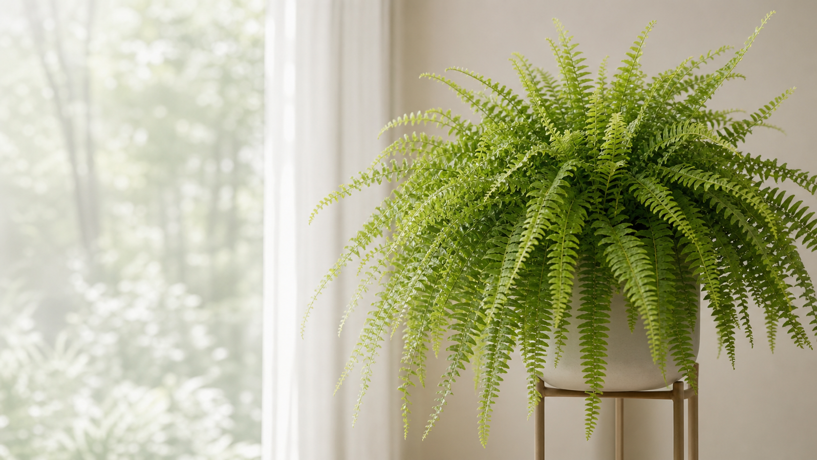Boston Fern care detail